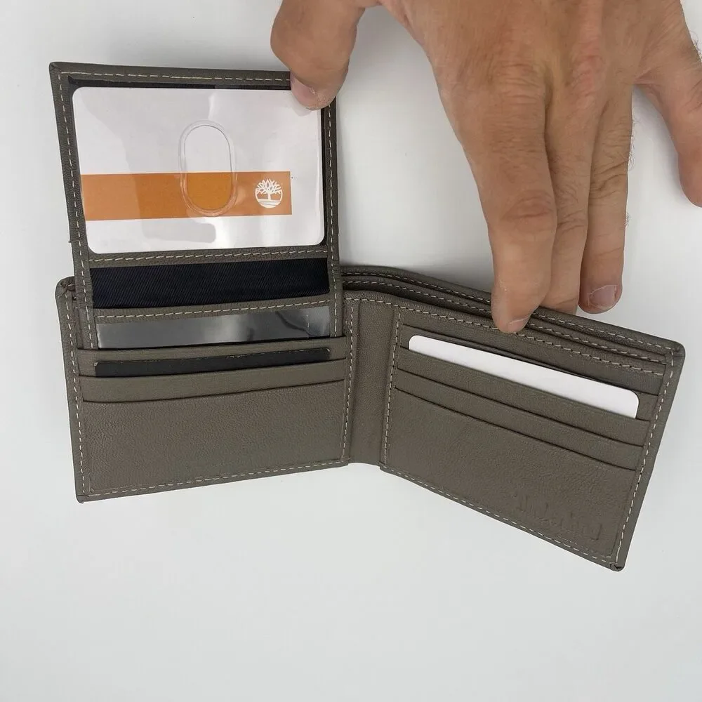Timberland Men's RFID Blocking Wallet – Genuine Leather Removable ID Holder NWT